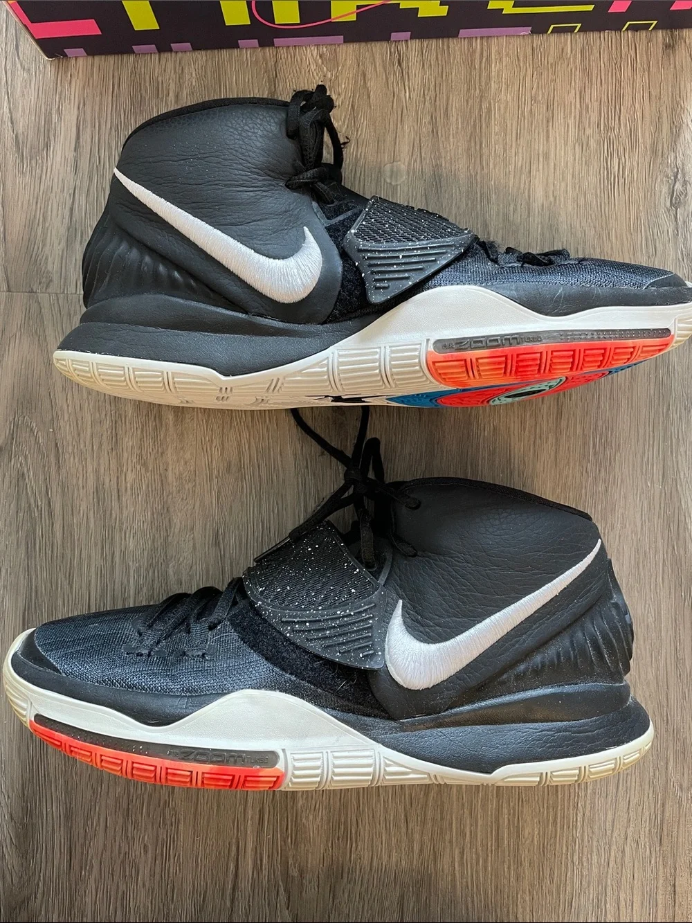 NIKE Kyrie 6‎ Jet Black White BQ 4630 001 Men's Basketball Shoe 10